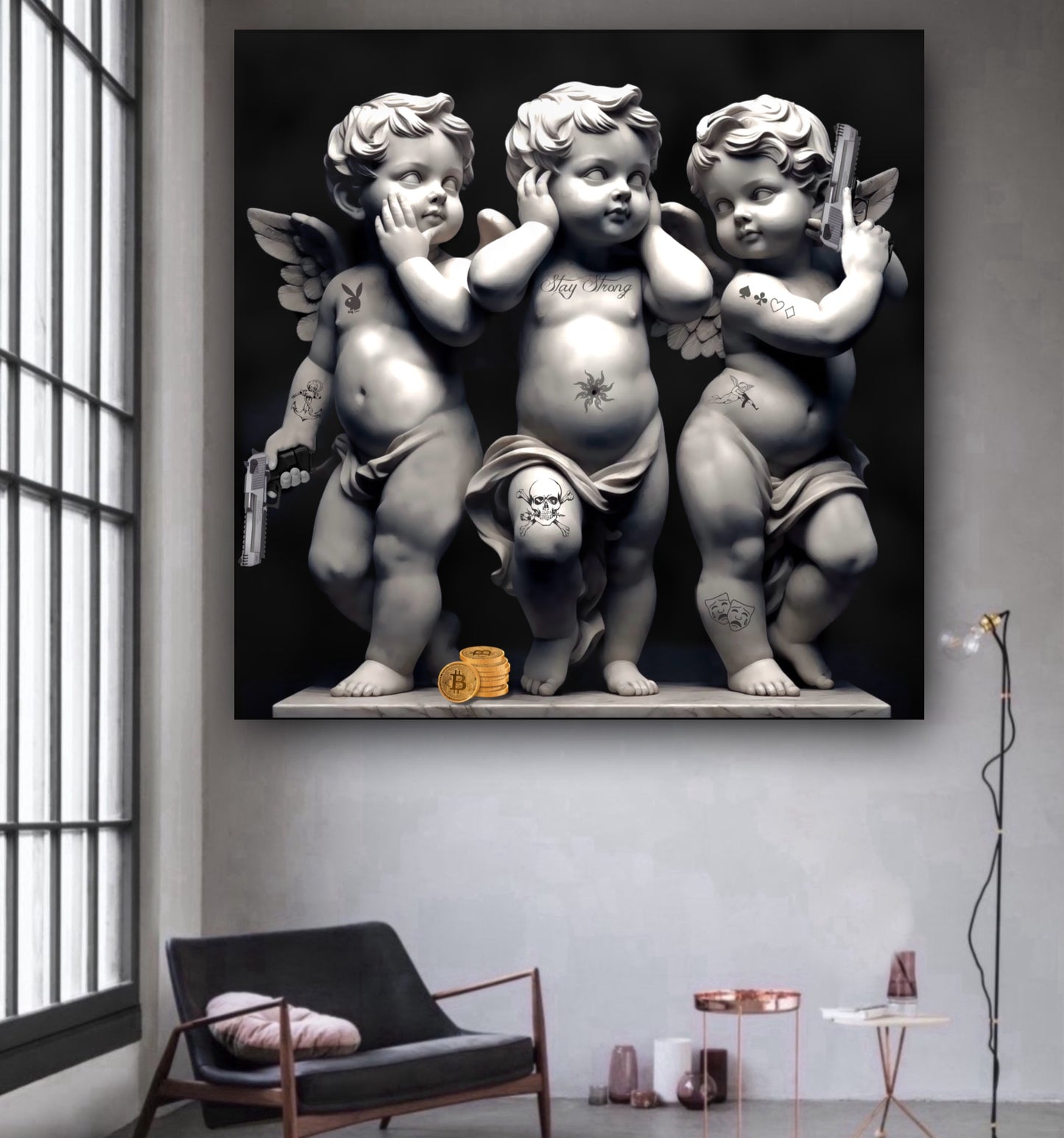 Three angel’s artwork
