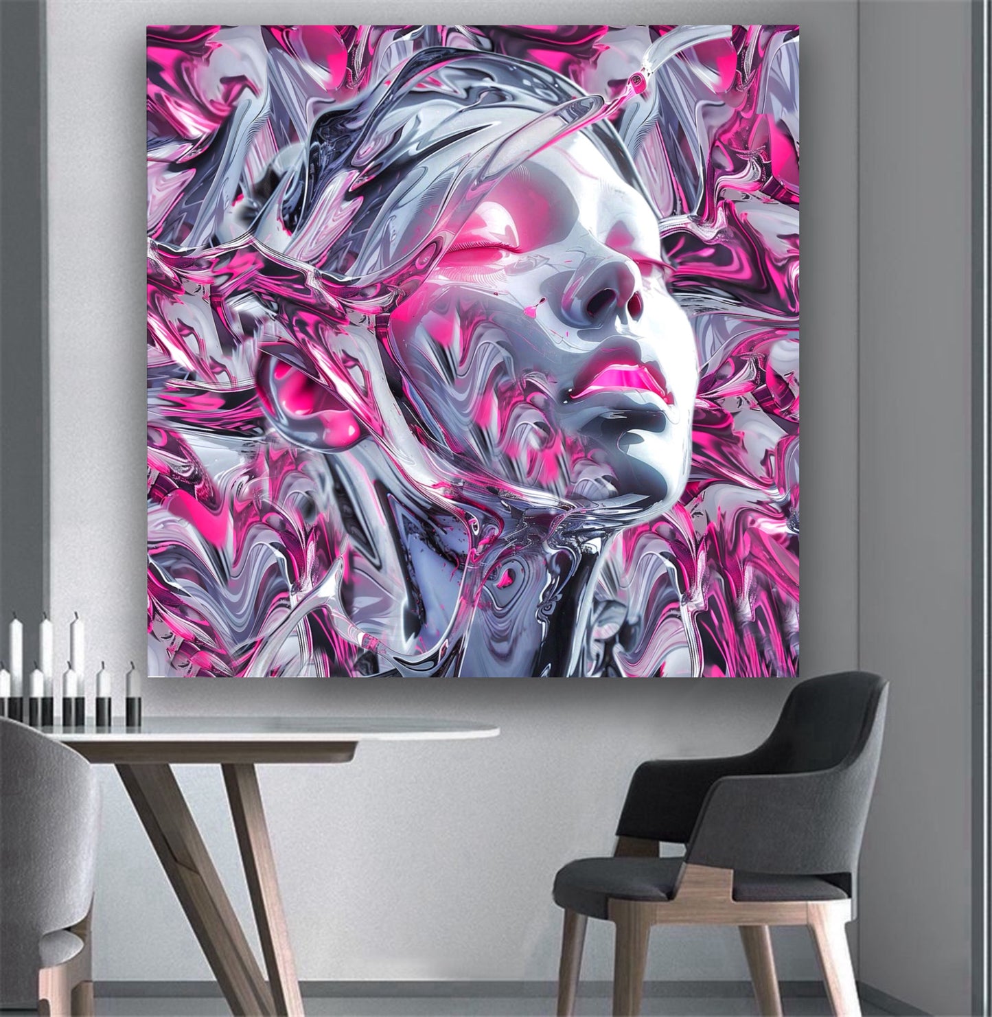 Pink visull girl artwork