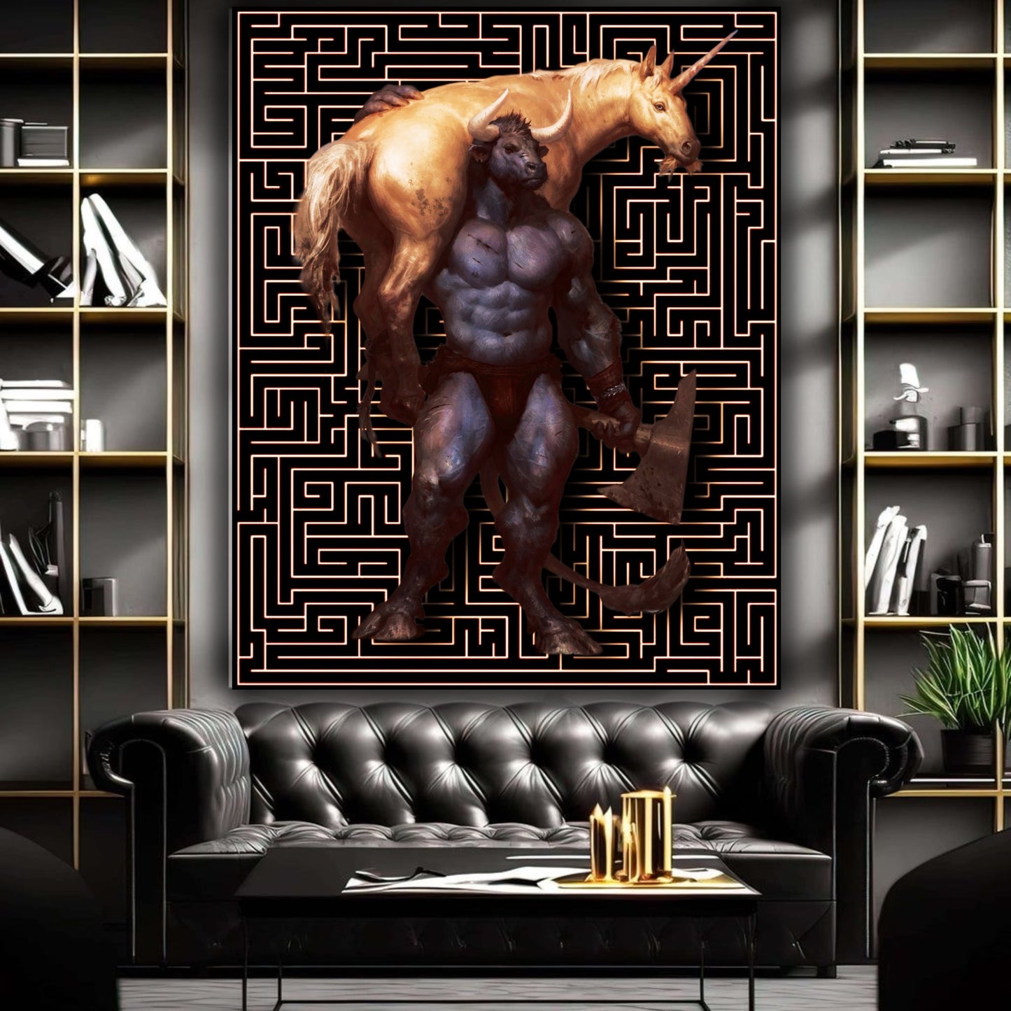 minotaur Pegasus modern art - MEDUSSA SHOP