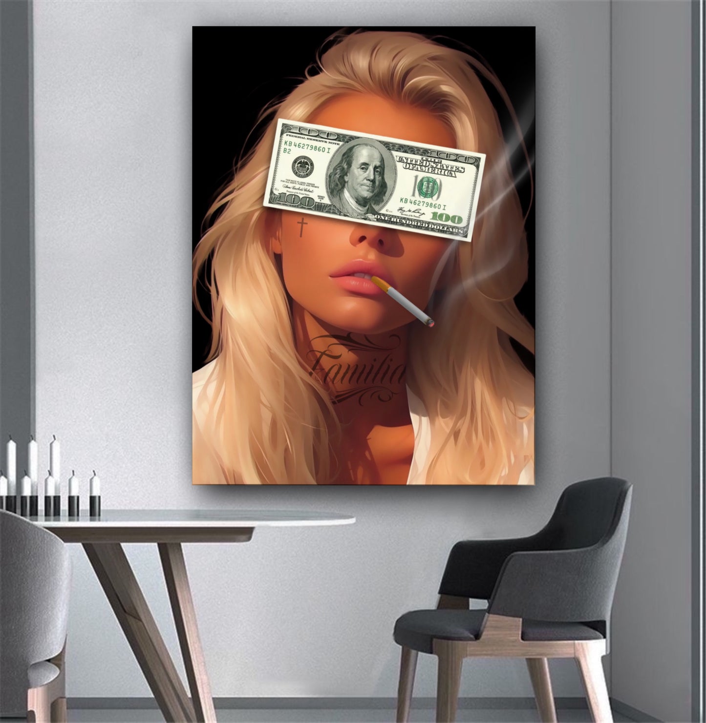 dollars women artwork