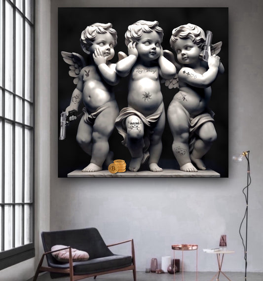 Three angel’s artwork