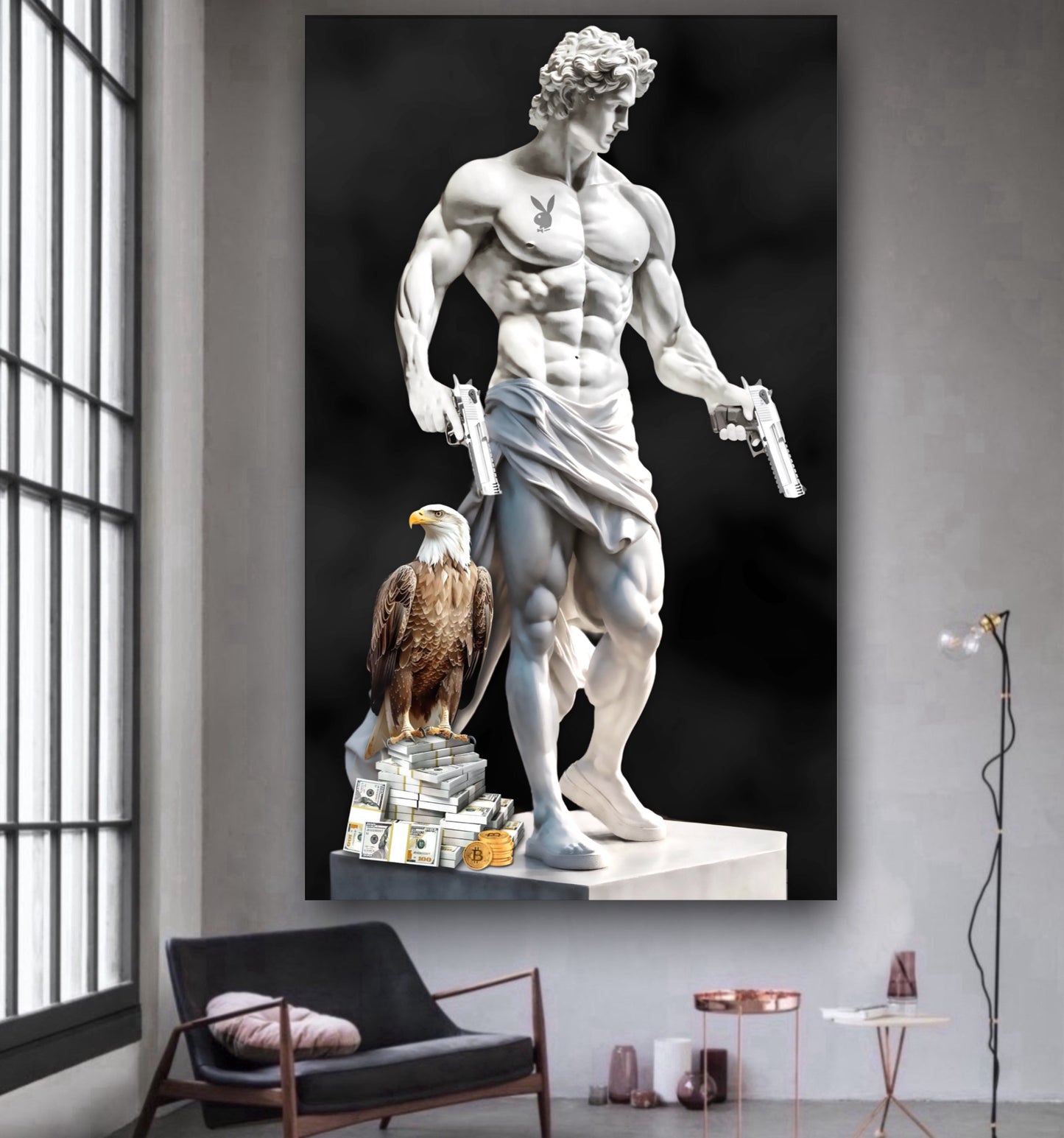 Apollon statue mafia artwork