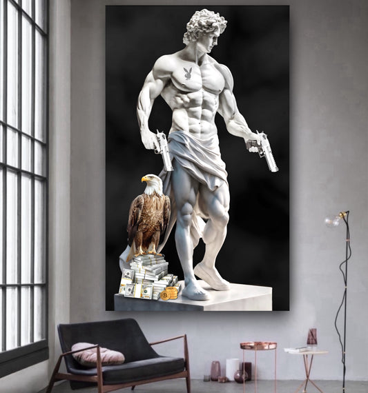Apollon statue mafia artwork