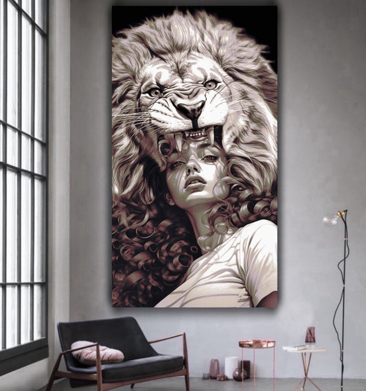 Lion woman artwork - MEDUSSA SHOP