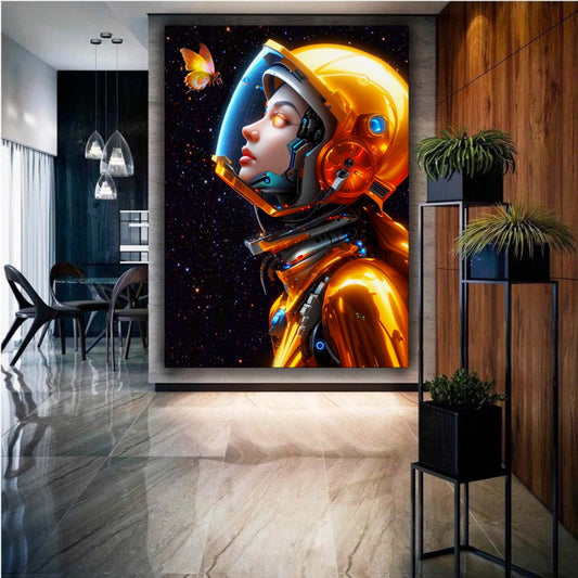 Astronaut girl artwork - MEDUSSA SHOP