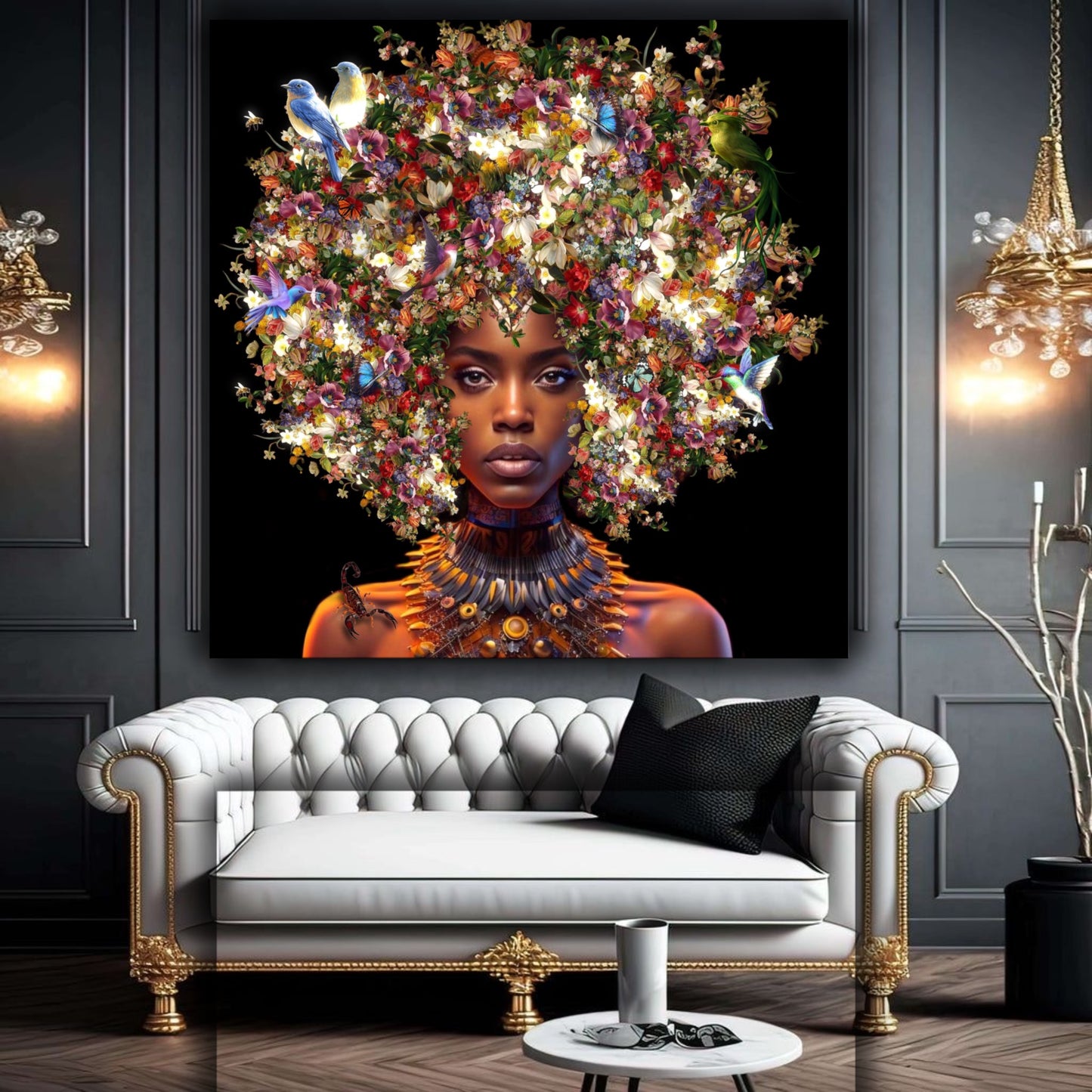 Flowers women exotic art - MEDUSSA SHOP