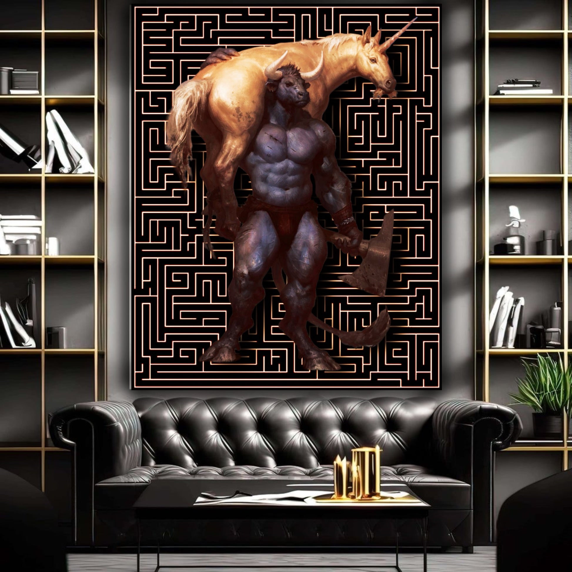 minotaur Pegasus modern art - MEDUSSA SHOP