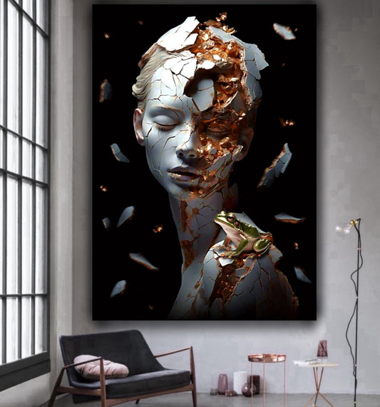 Surreal broken woman artwork