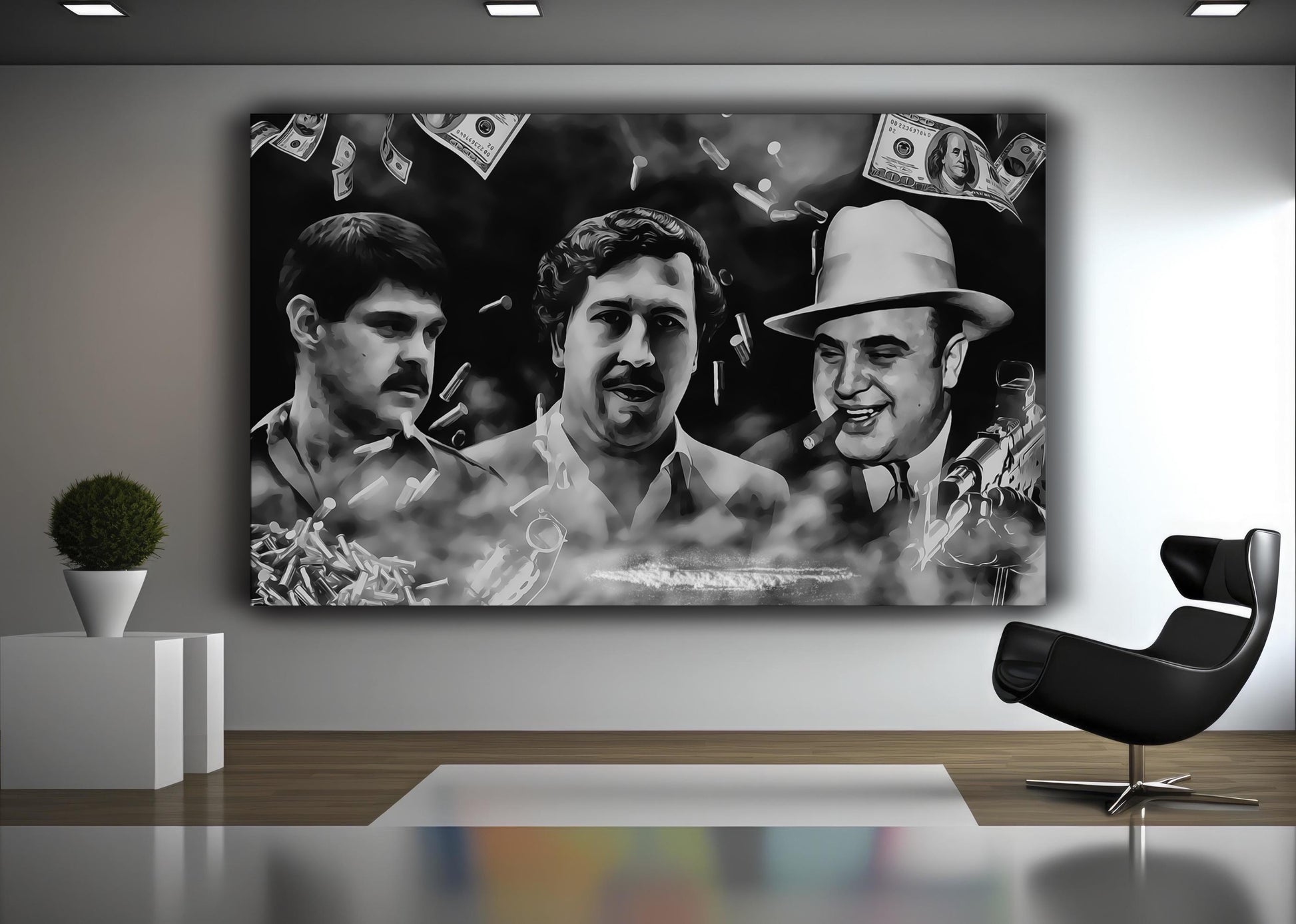 Mafia art El Chapo ,Pablo Escobar ,Al Capone - MEDUSSA SHOP