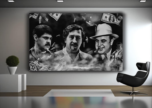 Mafia art El Chapo ,Pablo Escobar ,Al Capone - MEDUSSA SHOP
