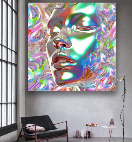 Filing women colors artwork