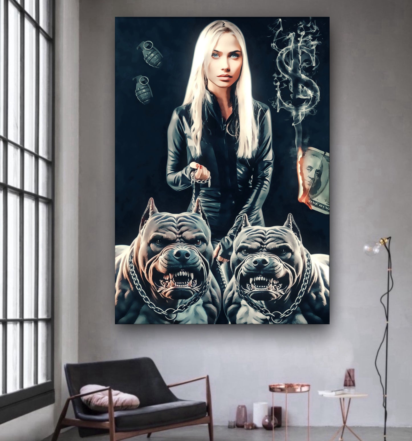 M.A.F.I.A. angry pitbull artwork