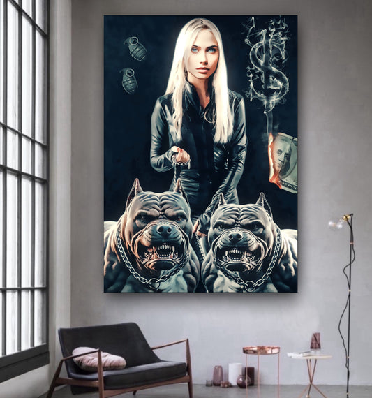 M.A.F.I.A. angry pitbull artwork