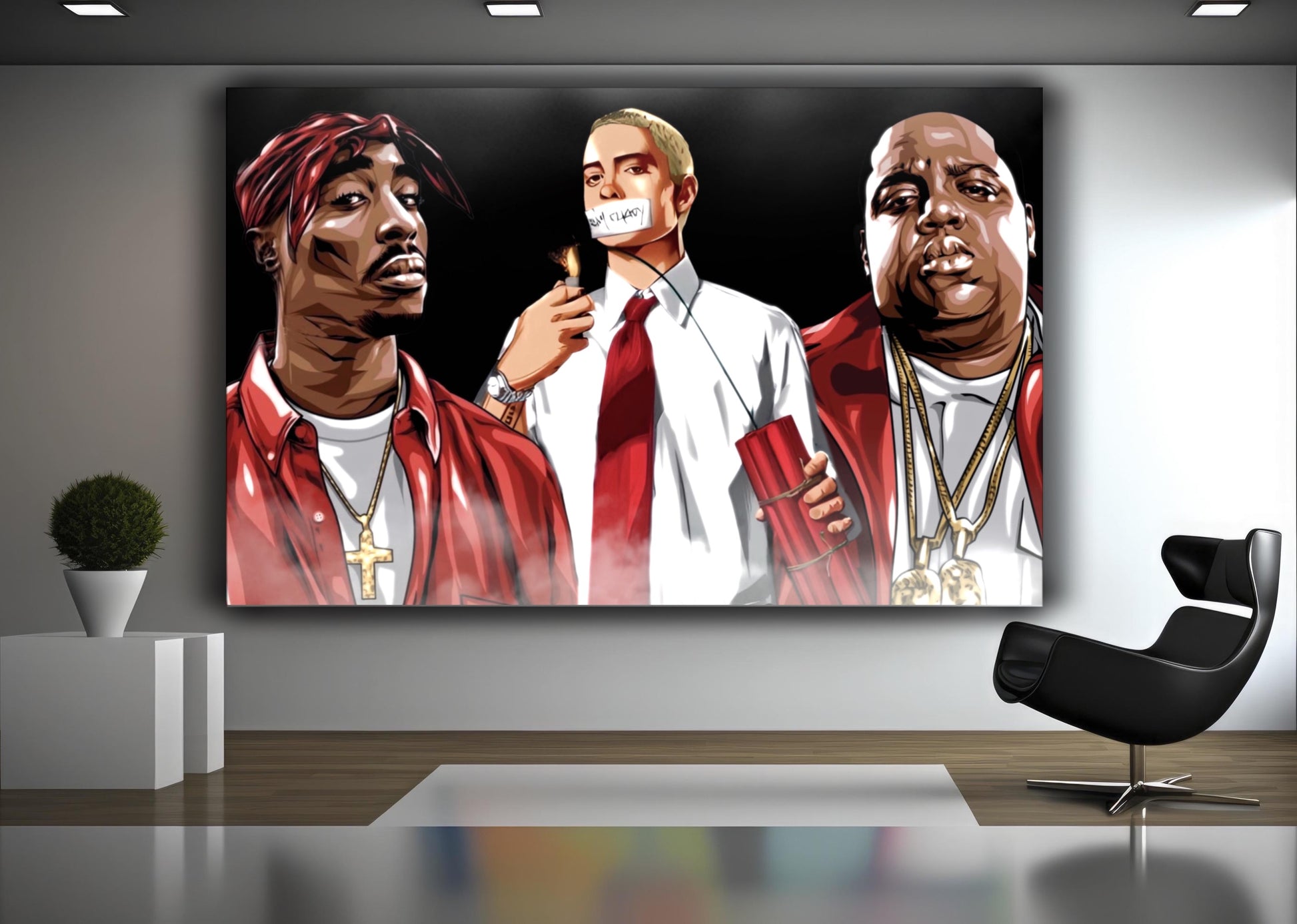 2Pac,Eminem, The Notorious B.I.G. artwork - MEDUSSA SHOP