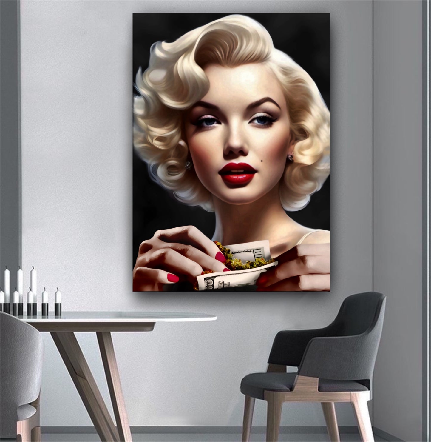 Marilyn Monroe Roll weed artwork