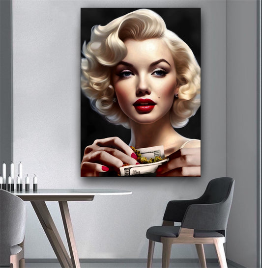 Marilyn Monroe Roll weed artwork