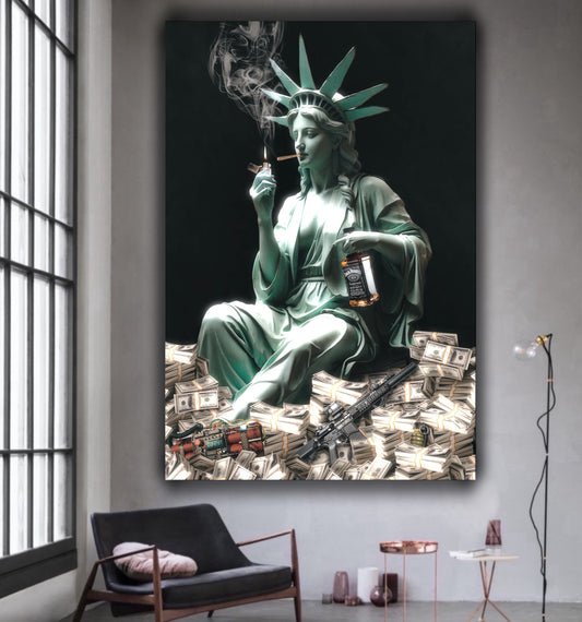 Statue of Liberty mafia artwork - MEDUSSA SHOP