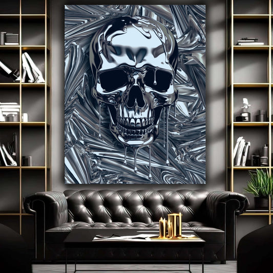 Metal skull rock artwork - MEDUSSA SHOP