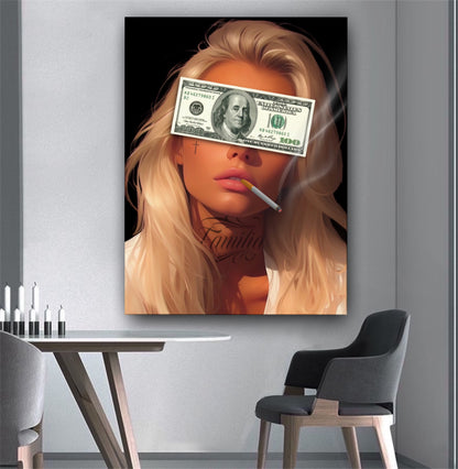 dollars women artwork