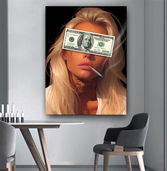 dollars women artwork