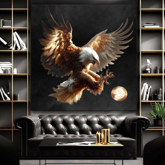 eagle Bitcoin artwork - MEDUSSA SHOP
