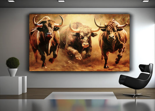 Bulls artwork power art - MEDUSSA SHOP
