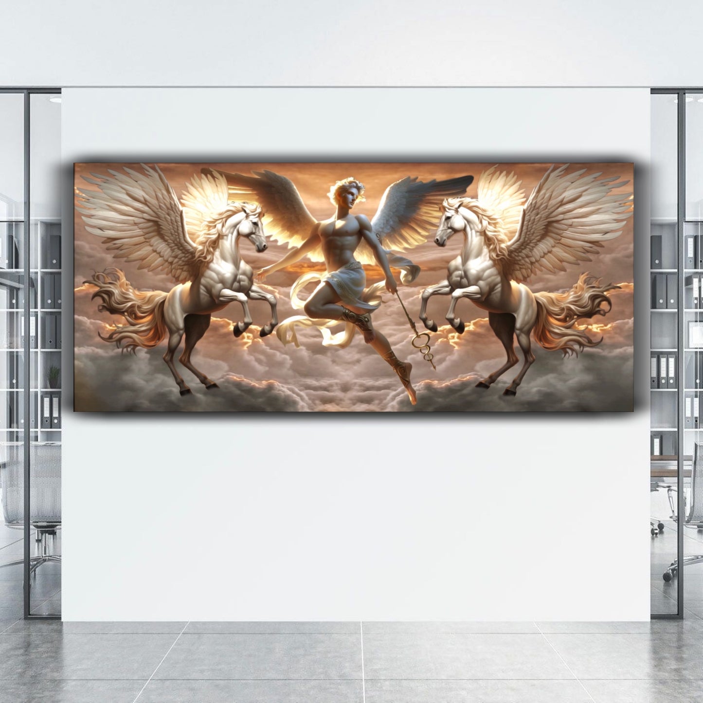 Hermes Pegasus horses paradise artwork - MEDUSSA SHOP