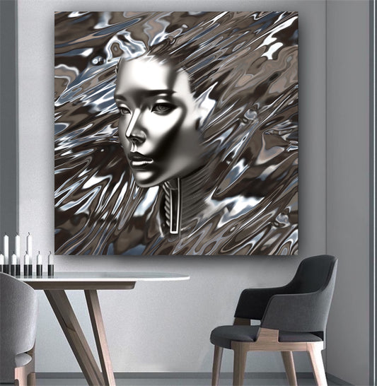 Woman metal colors