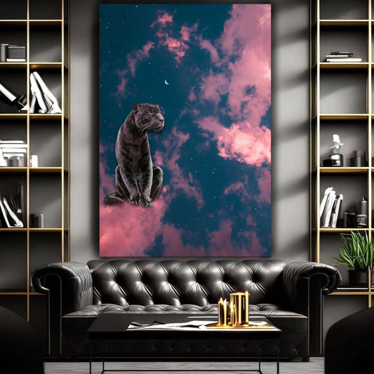 Panther in the sky surreal art - MEDUSSA SHOP