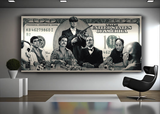 Mafia 100 dollar artwork - MEDUSSA SHOP