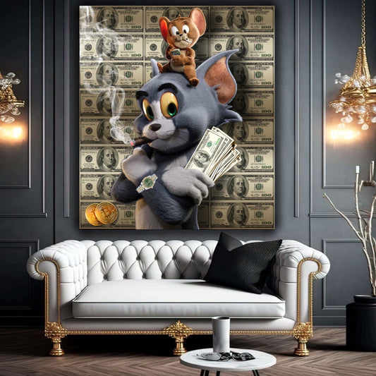 Tom and Jerry money art - MEDUSSA SHOP