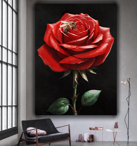 Rose bee artwork - MEDUSSA SHOP