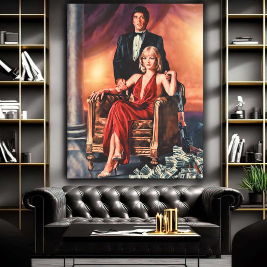 Tony Montana mafia love artwork - MEDUSSA SHOP
