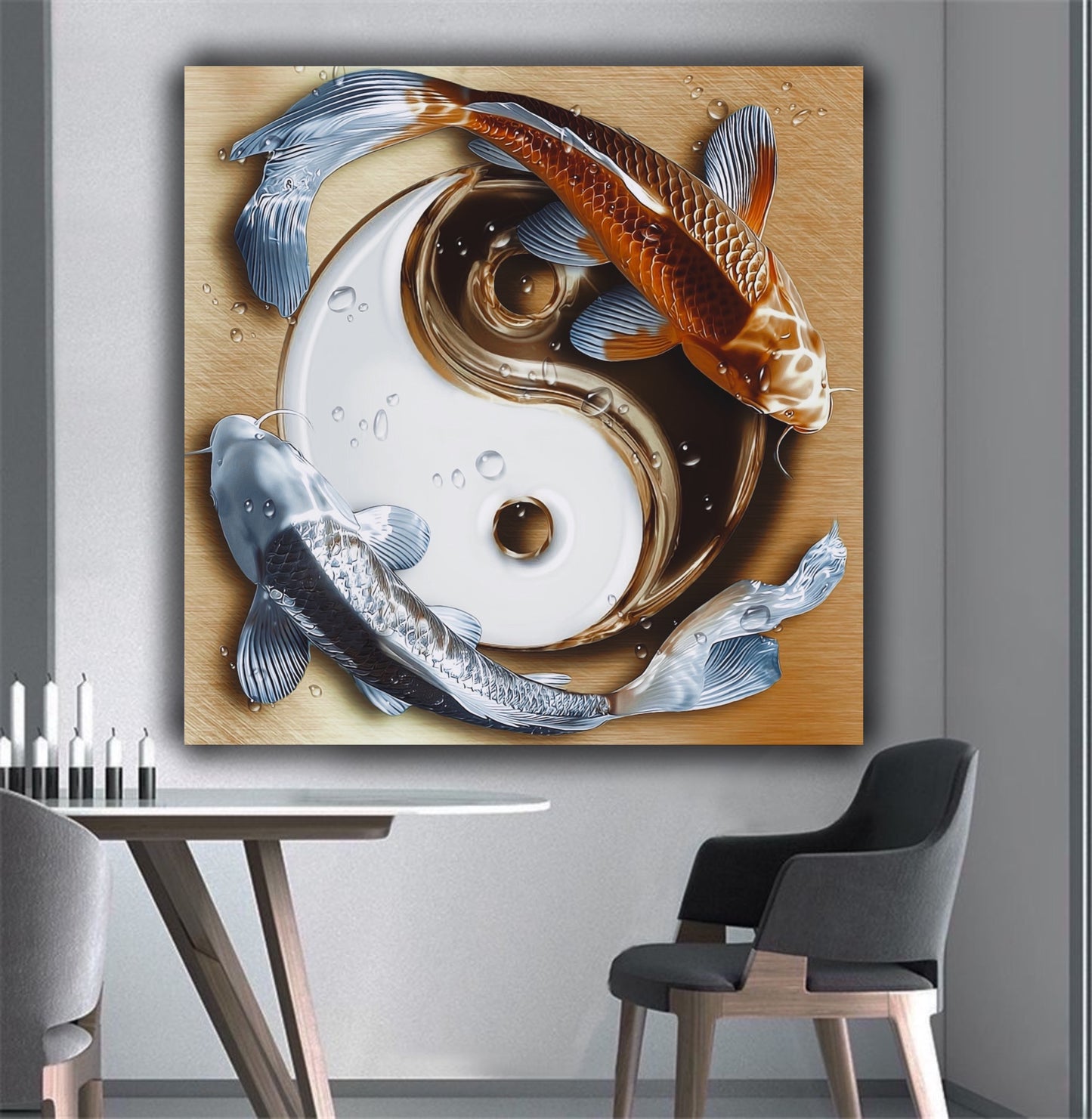 Yin and Yang fish’s artwork - MEDUSSA SHOP