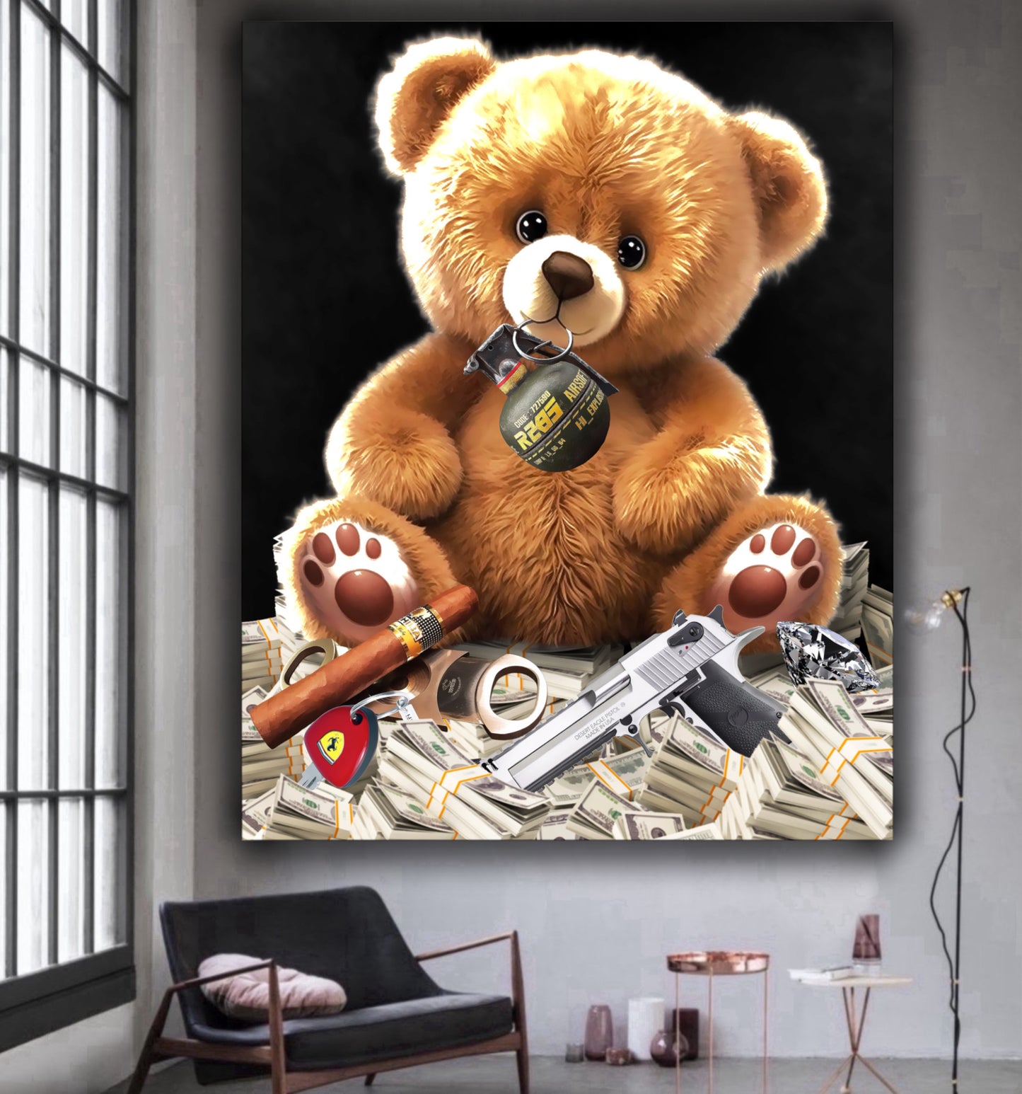 Mafia bear artwork