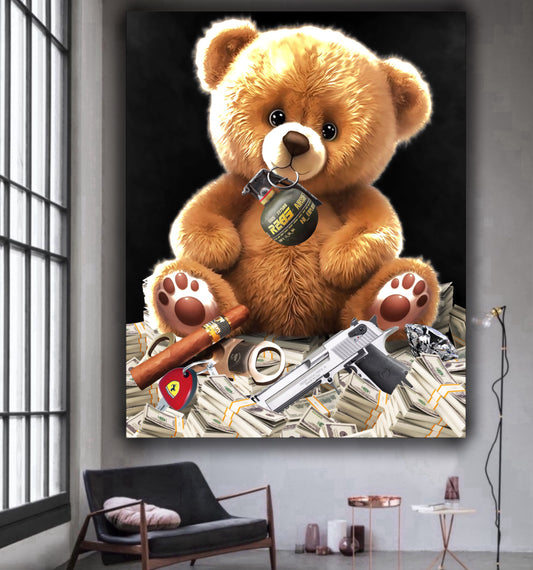 Mafia bear artwork