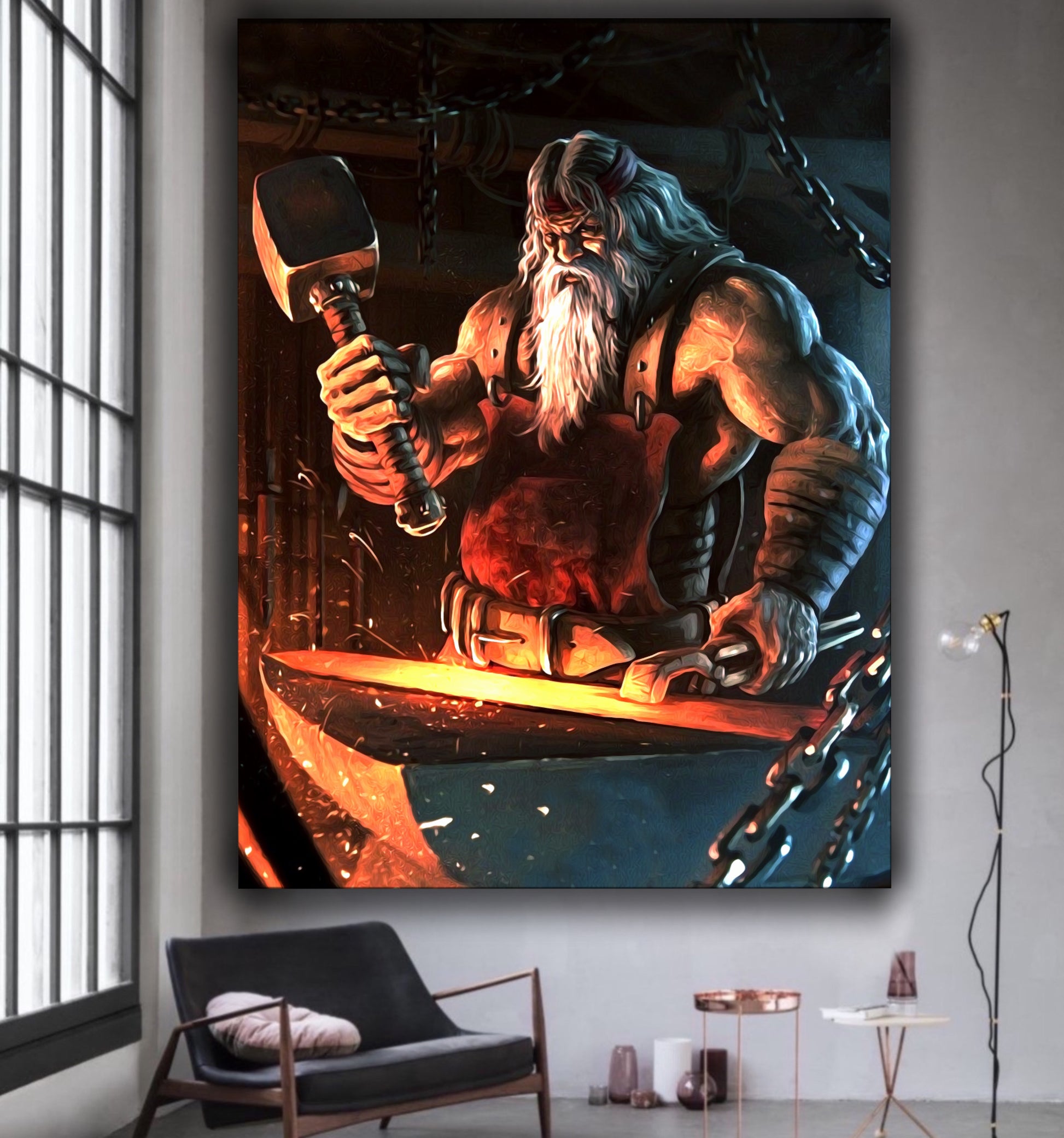 Hephaestus God fire artwork - MEDUSSA SHOP
