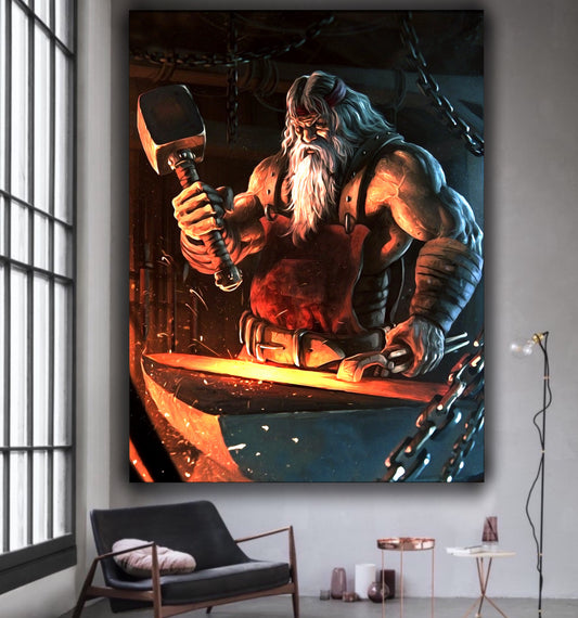 Hephaestus God fire artwork - MEDUSSA SHOP